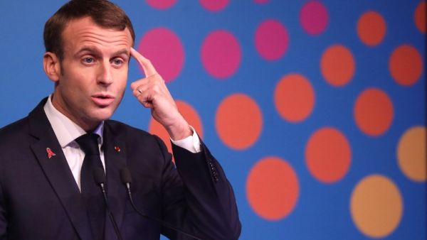 France's President Emmanuel Macron, gestures during final press conference on the second day of the G20 Leader's Summit, in Buenos Aires (AFP)