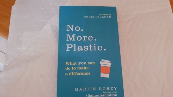 Environmentalist Martin Dorey was left stunned when each copy of his book 'No. More. Plastic' was sent out by the American distributor coated in cellophane (Twitter)