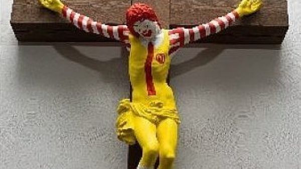 McJesus” sculpture by Finnish artist Jani Leinonen (Twitter)