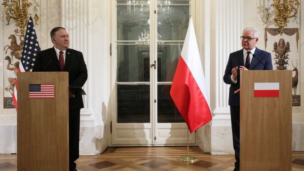 Meeting tin Warsaw between Polish Foreign Minister Czaputowicz and US SecState Pompeo  (Twitter)
