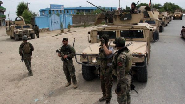 Afghan security forces in the Kunduz province on patrol after a Taliban attack. (AFP/File)