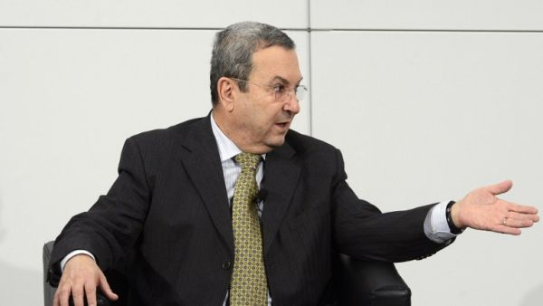 Israel's Deputy Prime Minister and Minister of Defense Ehud Barak gestures during the Munich Security Conference on Sunday. (AFP PHOTO/CHRISTOF STACHE)