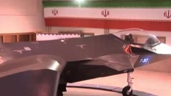 The fake fighter jet in action.