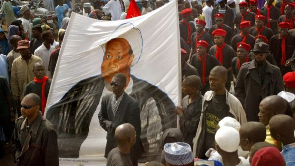 Followers of Ibrahim Zakzaky march in Kano, Nigeria (AFP/Pius Utomi Ekpei)