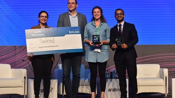 The championship winner, Sadeed from Dubai - which automates social media customer service using AI without coding experience, received $20,000 in cash, and a three-week training at TVLP in Silicon Valley, among other in-kind prizes. The championship winner, Sadeed from Dubai - which automates social media customer service using AI without coding experience, received $20,000 in cash, and a three-week training at TVLP in Silicon Valley, among other in-kind prizes.