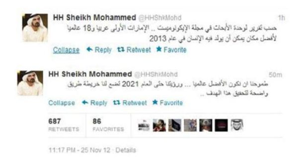 تغريدة سمو الشيخ محمد بن راشد 