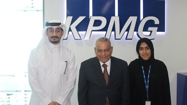Ahmed Abdulla and Rabab Ali with Jassim Fakhro, co founder of KPMG in Bahrain Ahmed Abdulla and Rabab Ali with Jassim Fakhro, co founder of KPMG in Bahrain