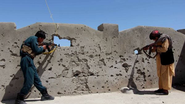 It is not clear if the mortar belonged to militants or government forces. (AFP) 