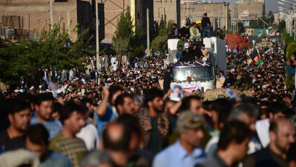 Afghan protesters shout against the Islamic State group following a mosque attack that killed 33 people. (AFP/ File)