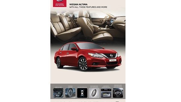 "All these features and more …"  2017 Nissan Altima for just 5,999 KD 
