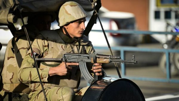 Illustrative photo of an Egyptian member of the armed forces in northern Sinai. (AFP/File) 