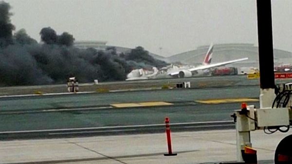 The Emirates plane was flying from India when it crash landed at Dubai International Airport. (Twitter) 