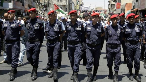 Jordanian police were among those killed in a gun attack on December 18, 2016. (AFP/Khalil Mazraawi)

