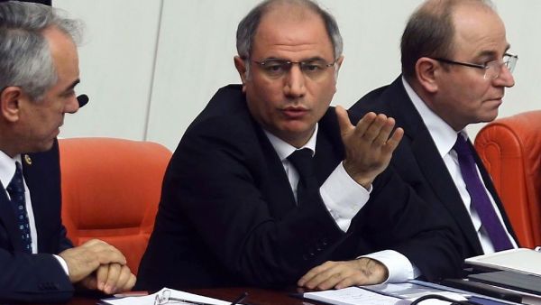 Turkey's Interior Minister Efkan Ala (C) attending a session of the Turkish Parliament in Ankara. (AFP/Adem Altan)