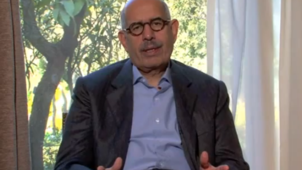 البرادعي يعلن انسحابه من سباق الرئاسة المصري.