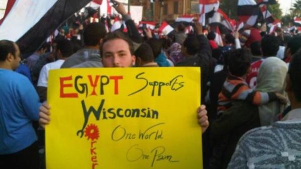 تضامن مصري مع مظاهرات ويسكنسن!! تضامن مصري مع مظاهرات ويسكنسن!!