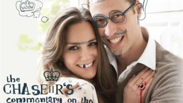 صورة فكاهية لكيت وويليام. صورة فكاهية لكيت وويليام.