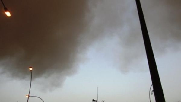 صورة للعاصفة التي ضربت الكويت.