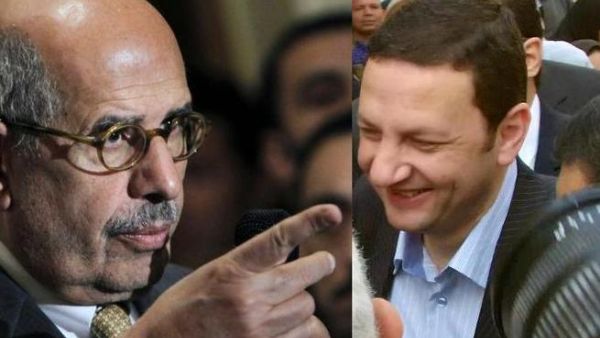 الدكتور محمد البرادعي ووزير التموين المصري باسم عوده