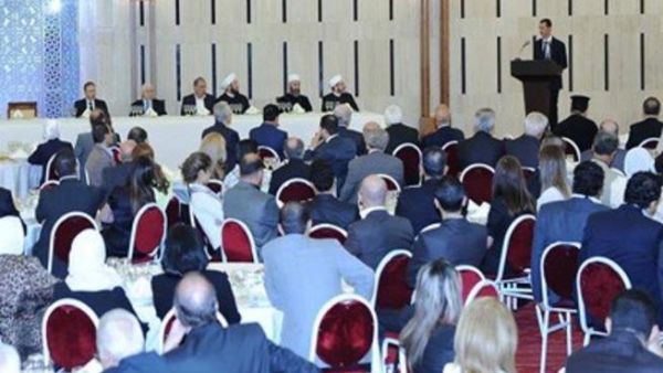 الرئيس السوري بشار الاسد يلقي كلمة بمناسبة ليلة القدر