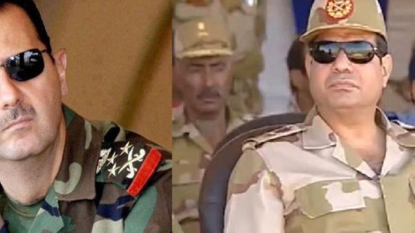 وزير الدفاع المصري عبدالفتاح السيسي والرئيس السوري بشار الاسد