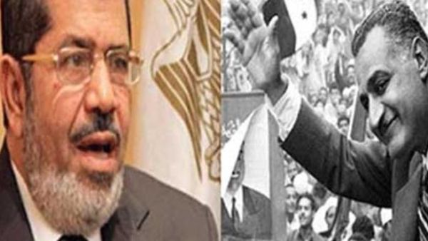 الرئيس الراحل جمال عبدالناصر والرئيس الحالي محمد مرسي 
