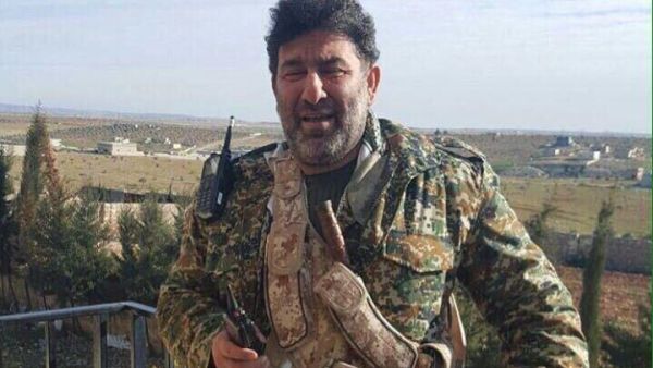 صورة بثتها وسائل إعلام إيرانية لحداديان بلباس عسكري في سوريا