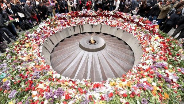 Mourners gather at the Armenian Genocide memorial in Yerevan to commemorate the 100th anniversary of the 1915 killings. (AFP/File)