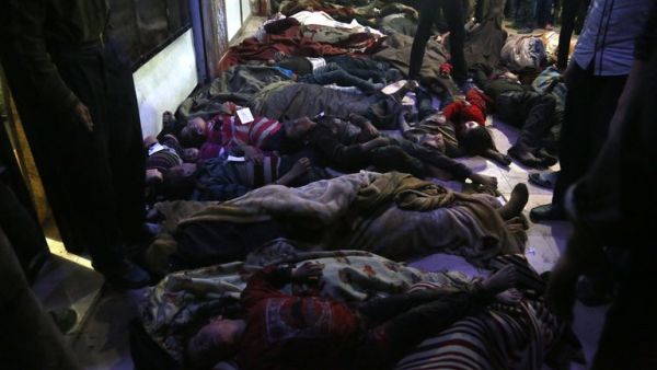 Site of the Douma chemical attack in Syria (Twitter)