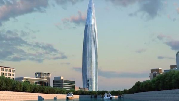 The tower was designed by architects Rafael de la Hoz and Hakim Benjelloun and will feature a luxury hotel in addition to offices and apartments. A viewing terrace is also being planned for the top of the tower. (Bank of Africa)