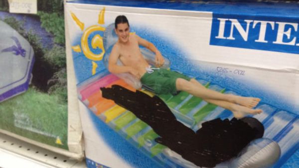 A box for a pool toy has been censored in order to be sold in Saudi Arabia. (Sex and Beyond: Saudi Arabia)