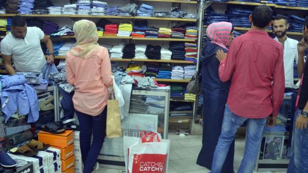 A 60 per cent plunge in sales was recorded this year, as shoppers forego clothes to meet school fees and other living expenses. (Jordan Times/Muath Freij)