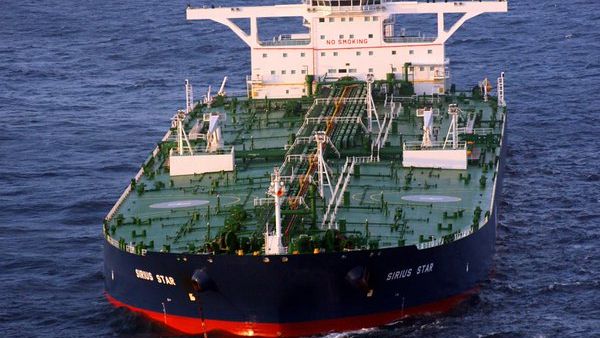 The Very Large Crude Carrier (VLCC) MV Sirius Star which was captured by Somali pirates in 2008 en route from Saudi Arabia to the United States via the Cape of Good Hope. (Wikipedia)