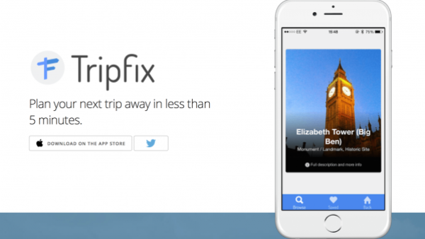 تطبيق Tripfix المتوفّر لمستخدمي أجهزة آيفون عبر متجر آب ستور يُتيح للمستخدم إمكانية التخطيط لرحلته القادمة بأقل من 5 دقائق