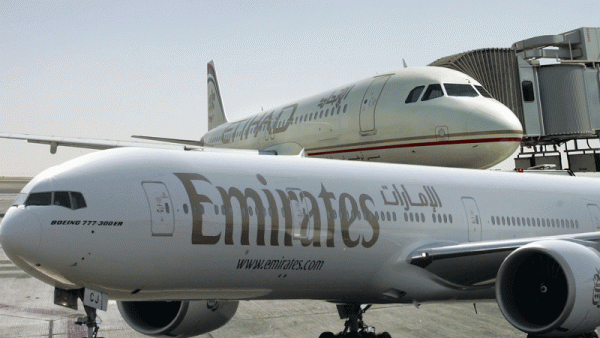 The CAA’s complaint data shows that the most complained about airline for non-payment of compensation for connecting flights was Emirates. (File photo)