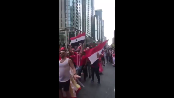 A video of individuals from a number of Arab nations taking part in a Canadian LGBT pride event has gone viral in the Middle East (screenshot)