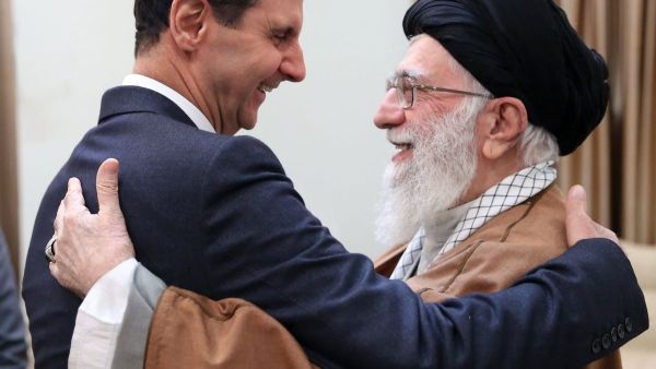 Bashar al-Assad with Iran Supreme Leader Khamenei on February 25, 2019. (Twitter)