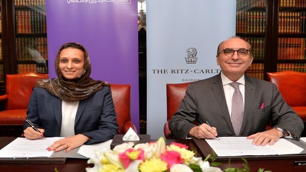 The signing ceremony was attended by Ms. Dalal AlQais, General Manager of Retail Banking of BisB and Mr. Bernard de Villèle, General Manager of The Ritz-Carlton, Bahrain.