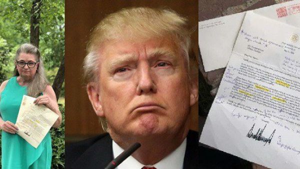 Yvonne Mason wrote to Trump in the wake of the Parkland, Florida mass shooting, asking him to meet with the families of the victims, questioning him about school safety. He wrote back but the letter was full of grammatical errors, she corrected it and send it back to the White House. (Twitter)