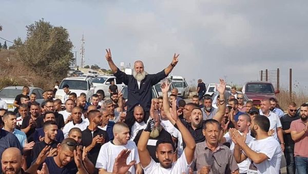 Palestinian patriot Mahmoud Jabarin after serving 30 years as a political prisoner in Israeli jails (Twitter)