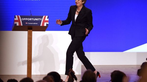 Theresa May's conference 'dance' shows (Twitter)
