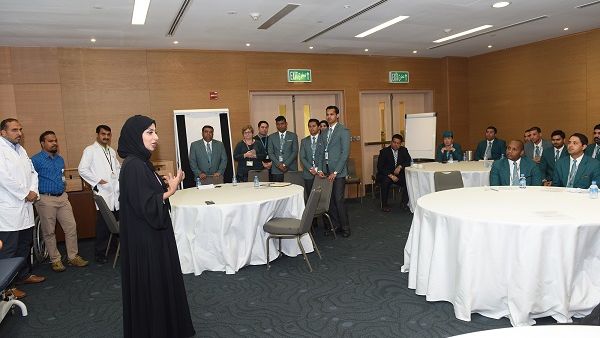 Dr. Wafa Al Yazeedi, Chairperson of QRI, presenting during the course