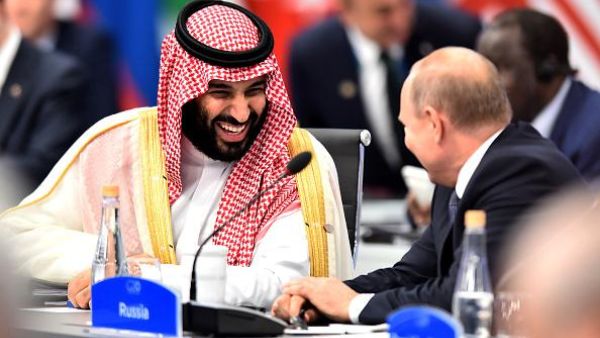 Vladimir Putin and Mohammad bin Salman (Twitter)