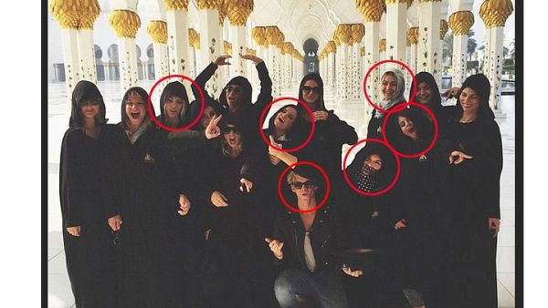 Recognize these faces at the Sheikh Zayed Grand Mosque in Abu Dhabi?