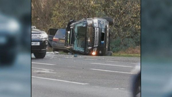 Prince Philip's crash. (Twitter)