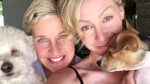 Ellen DeGeneres Celebrates amd Portia De Rossi (Twitter)
