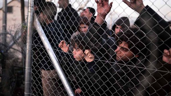 Refugees wait to enter Macedonia and from there make their way into Western Europe along the so-called Balkan route. (AFP/Louisa Gouliamaki)
