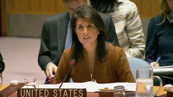 سفيرة الولايات المتحدة في الأمم المتحدة نيكي هيلي
