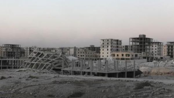 مباني مدمرة في حي 1070 شقة على المشارف الجنوبية الغربية لحلب
