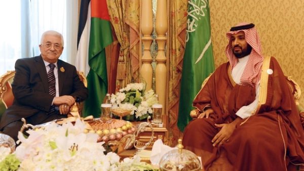 ولي العهد السعودي الأمير محمد بن سلمان والرئيس الفلسطيني محمود عباس